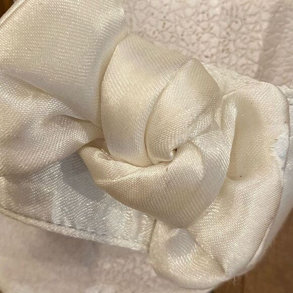 First Steps Sandal Bundle of Two White Satin and Black Satin Bow Tie Toddler Siz - Picture 7 of 9